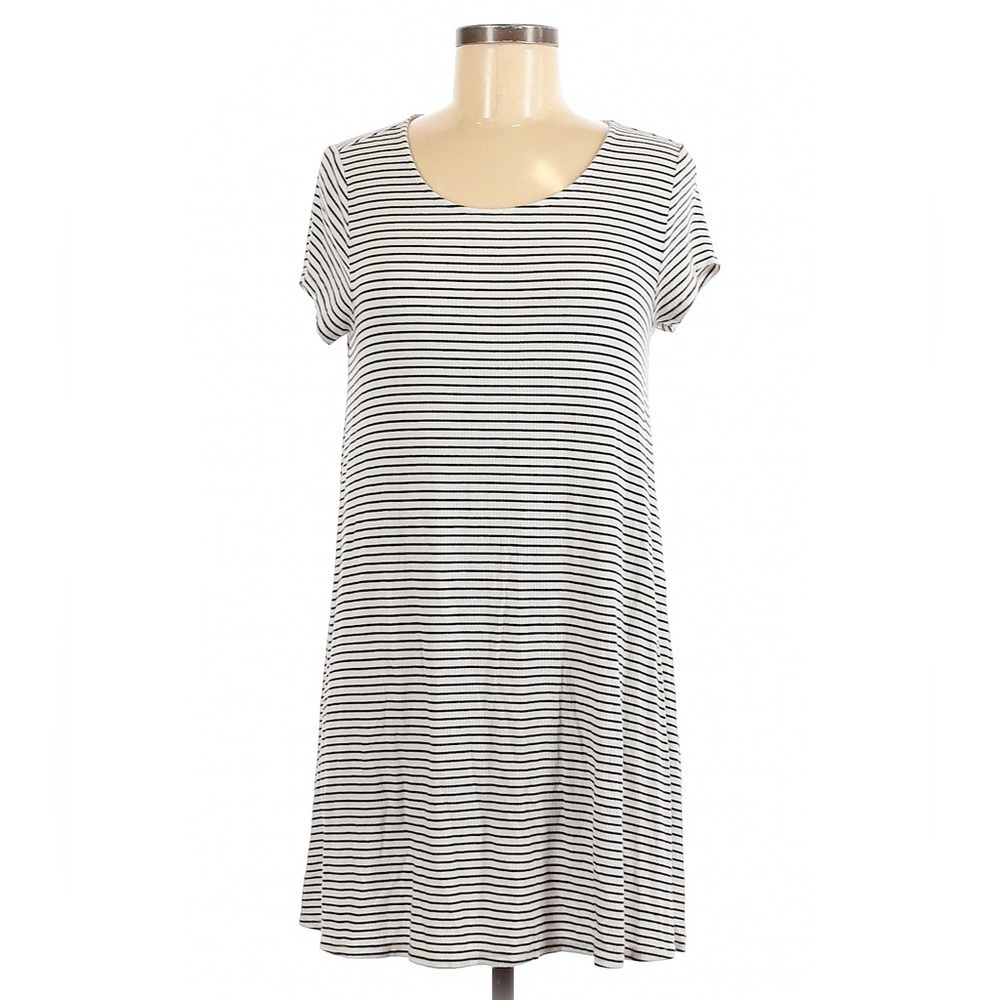 Mossimo Women's Striped T Shirt Mini Dress Black White